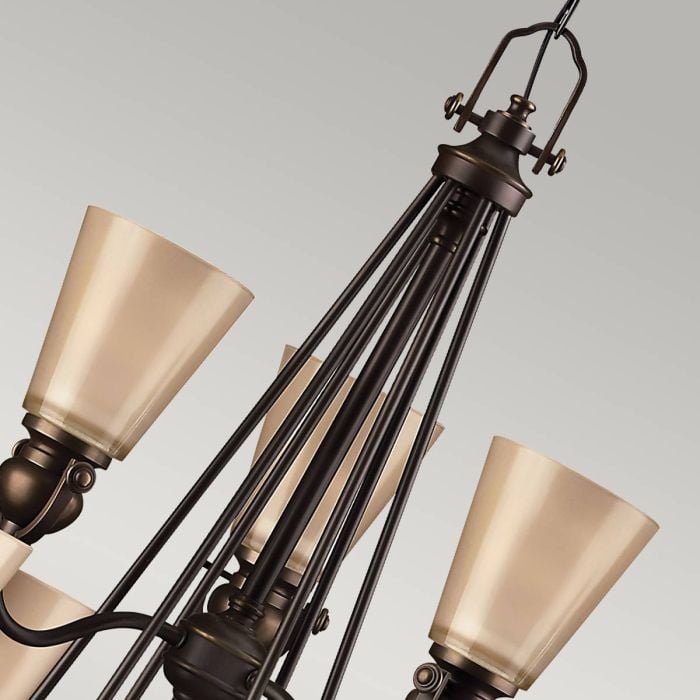 Elstead Lighting Mayflower 9 Light Chandelier - Olde Bronze