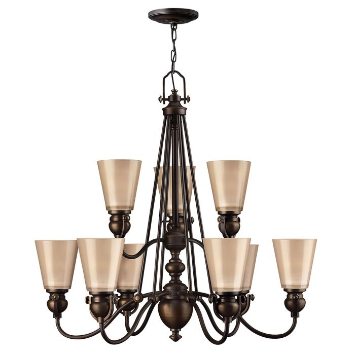 elstead lighting Mayflower 9 Light Chandelier - Olde Bronze