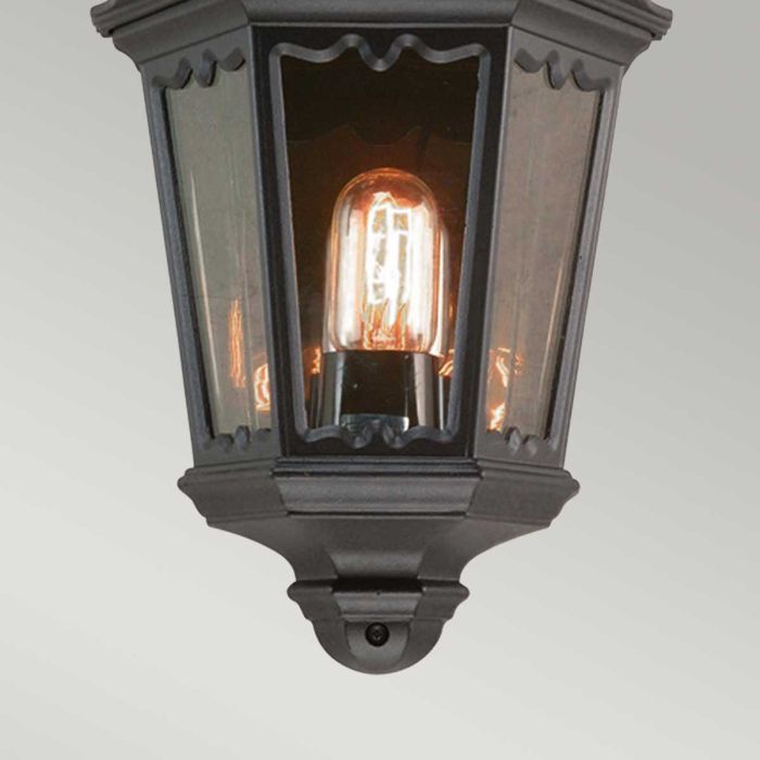 Elstead Lighting Medstead 1 Light Half Lantern - Black