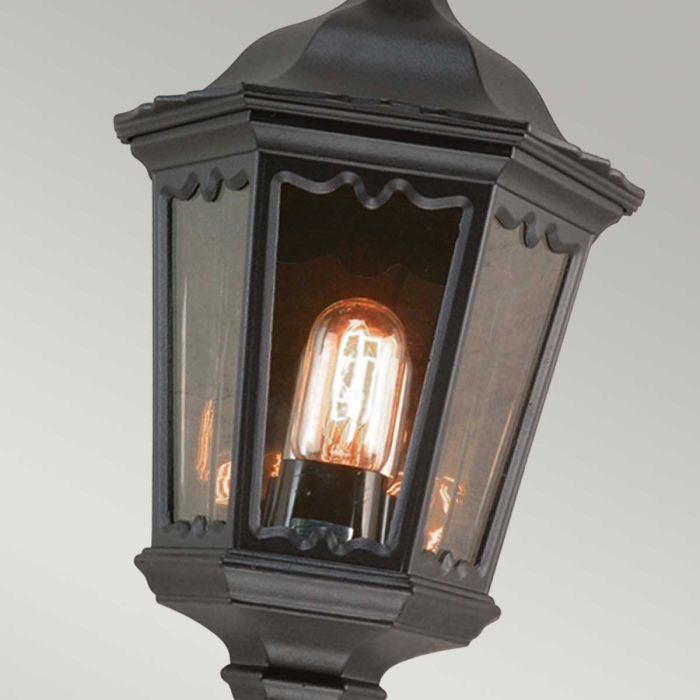 Elstead Lighting Medstead 1 Light Half Lantern - Black