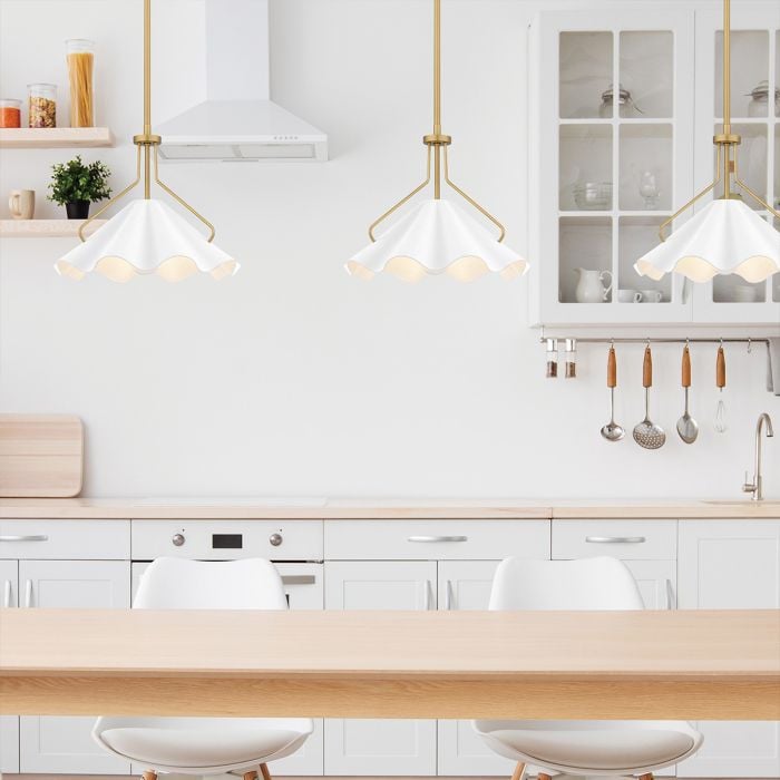 Elstead Lighting Mejia 1 Lt Pendant - Aged Brass Textured White Steel Shade