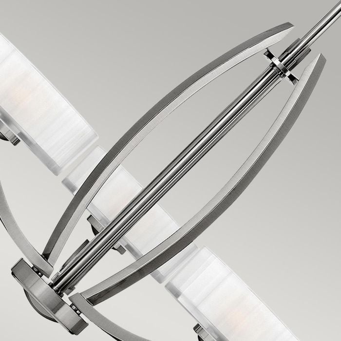 Elstead Lighting Meridian 3 Light Chandelier - Brushed Nickel