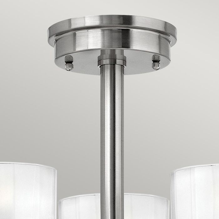 Elstead Lighting Meridian 3 Light Semi-Flush - Brushed Nickel