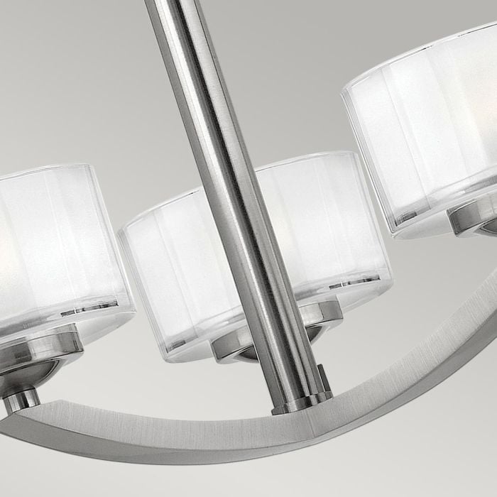 Elstead Lighting Meridian 3 Light Semi-Flush - Brushed Nickel