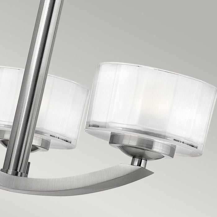Elstead Lighting Meridian 3 Light Semi-Flush - Brushed Nickel