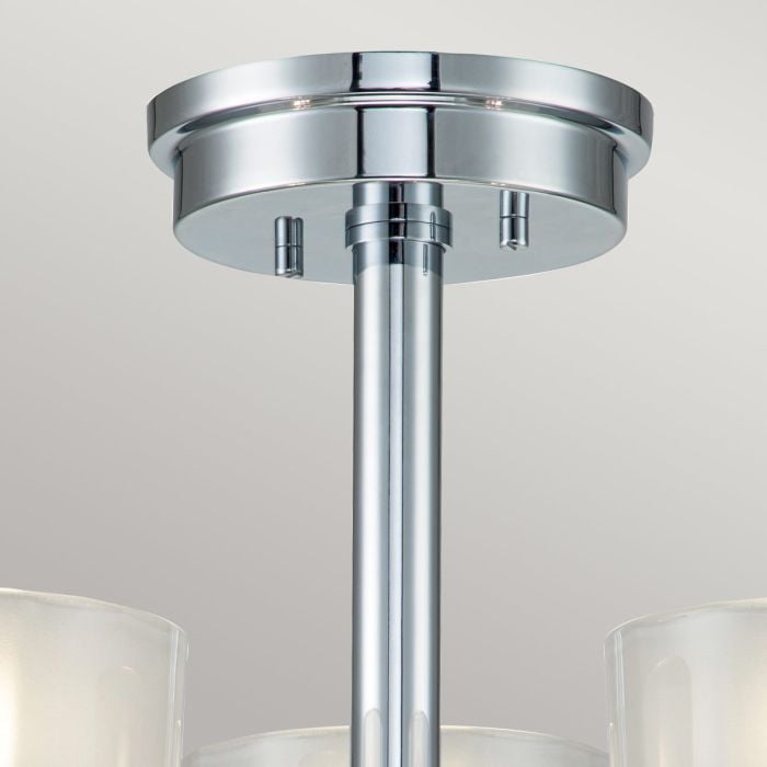Elstead Lighting Meridian 3 Light Semi-Flush - Polished Chrome