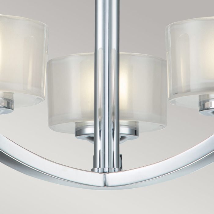 Elstead Lighting Meridian 3 Light Semi-Flush - Polished Chrome
