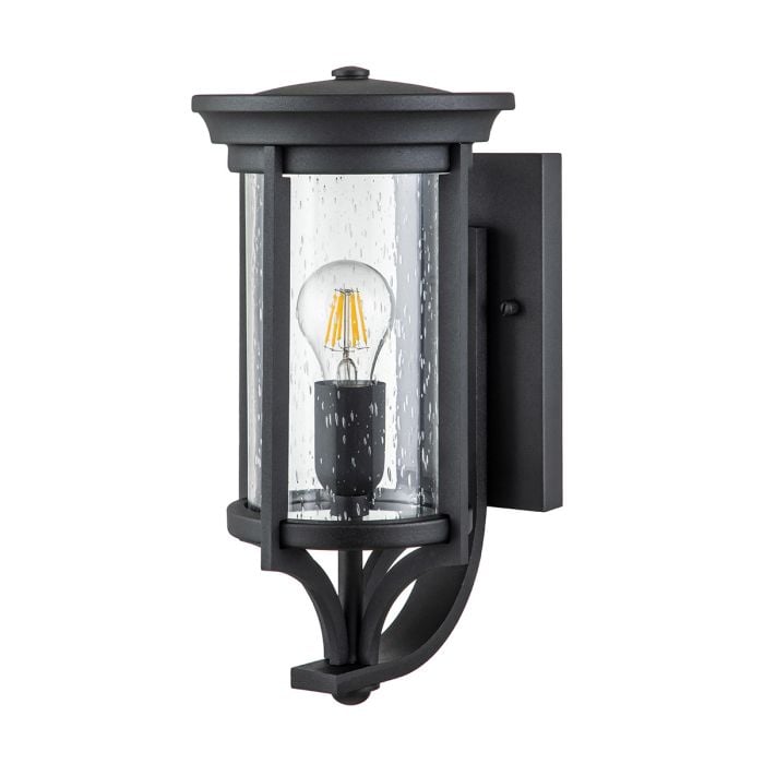 elstead lighting Merrill 1 Light Small Wall Lantern - Black