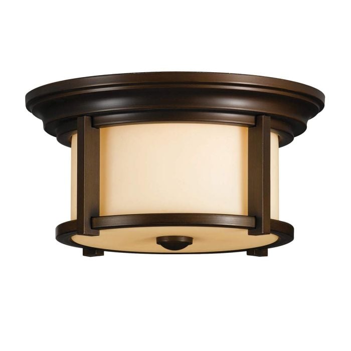 elstead lighting Merrill 2 Light Flush - Heritage Bronze