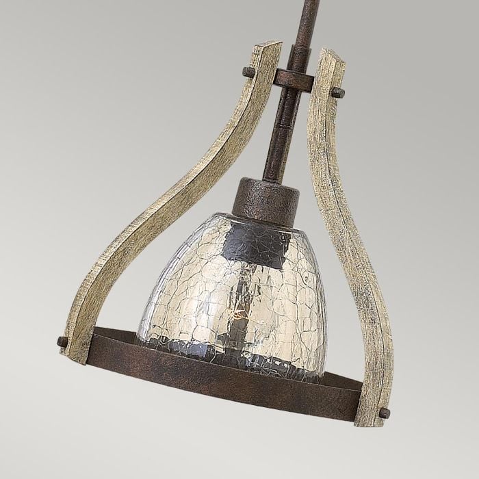 Elstead Lighting Middlefield 1 Light Mini Pendant - Iron Rust