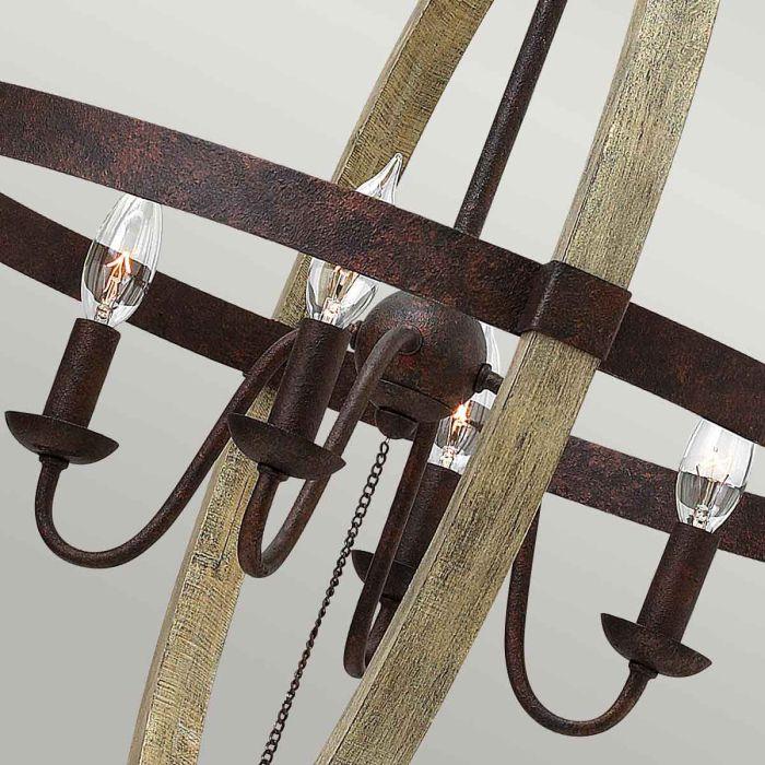 Elstead Lighting Middlefield 4 Light Chandelier - Iron Rust