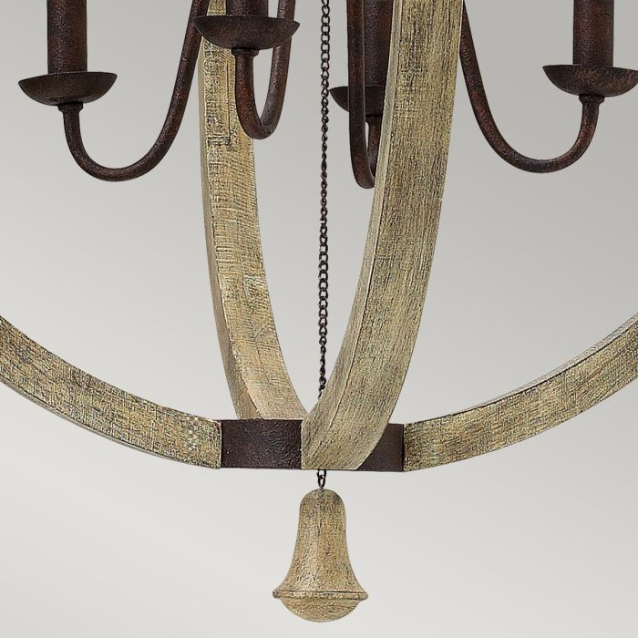 Elstead Lighting Middlefield 4 Light Chandelier - Iron Rust