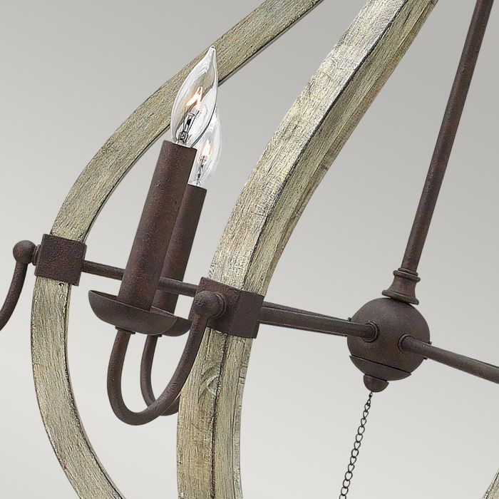 Elstead Lighting Middlefield 6 Light Chandelier - Iron Rust