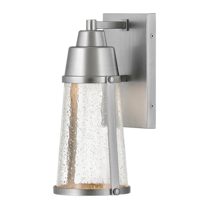 elstead lighting Miles 1 Light Wall Lantern - Painted Satin Nickel
