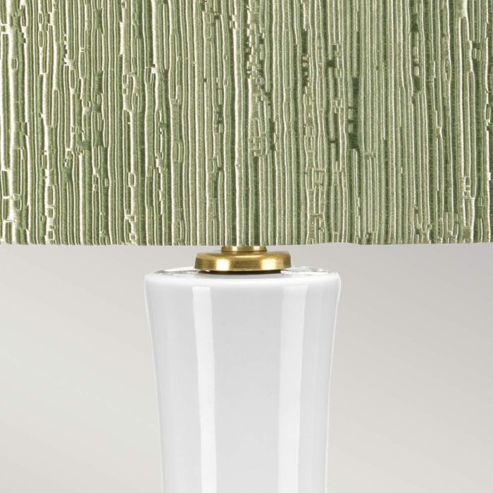 Elstead Lighting Milo 1 Light Table Lamp - Aged Brass White Green