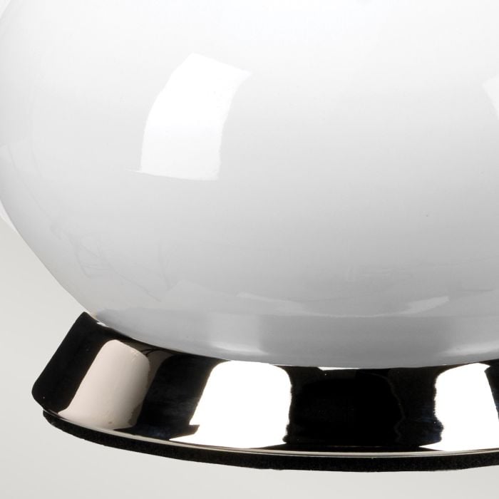 Elstead Lighting Milo 1 Light Table Lamp - Polished Nickel White Orange