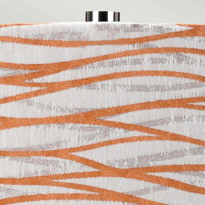 Elstead Lighting Milo 1 Light Table Lamp - Polished Nickel White Orange