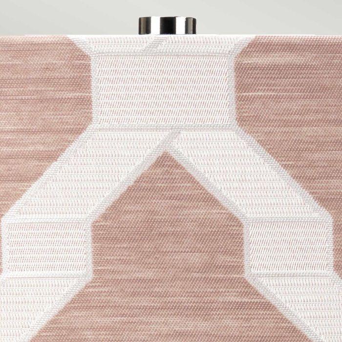 Elstead Lighting Milo 1 Light Table Lamp - Polished Nickel White Pink