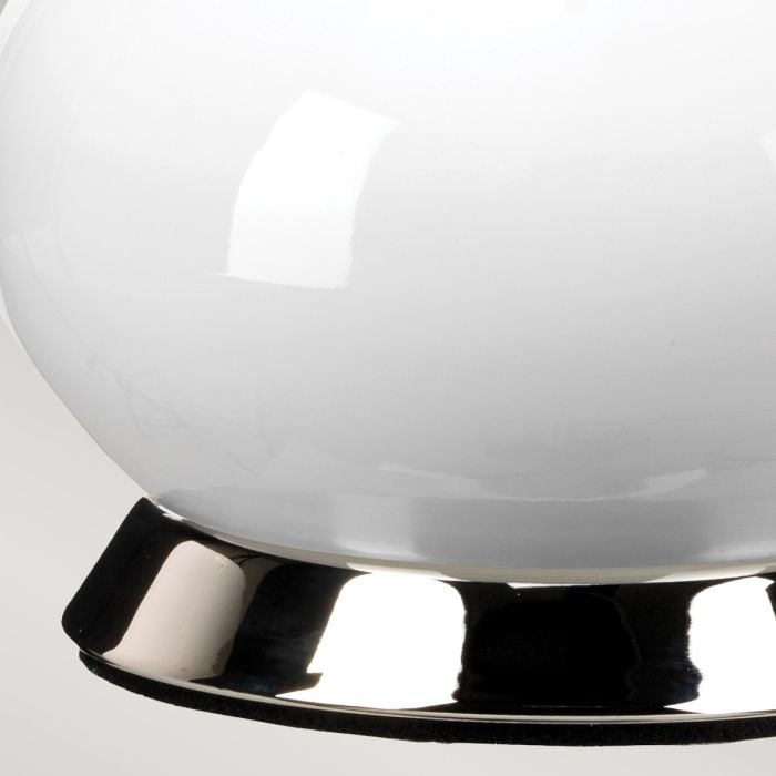 Elstead Lighting Milo 1 Light Table Lamp - Polished Nickel White Yellow