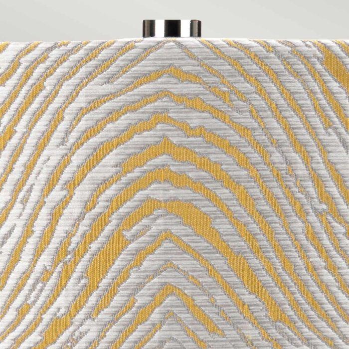 Elstead Lighting Milo 1 Light Table Lamp - Polished Nickel White Yellow