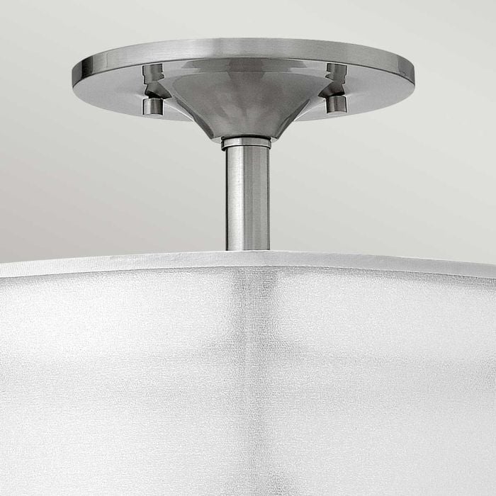 Elstead Lighting Mime 3 Light Semi-Flush - Brushed Nickel
