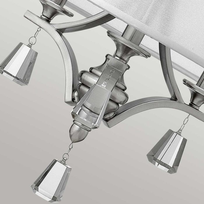 Elstead Lighting Mime 3 Light Semi-Flush - Brushed Nickel