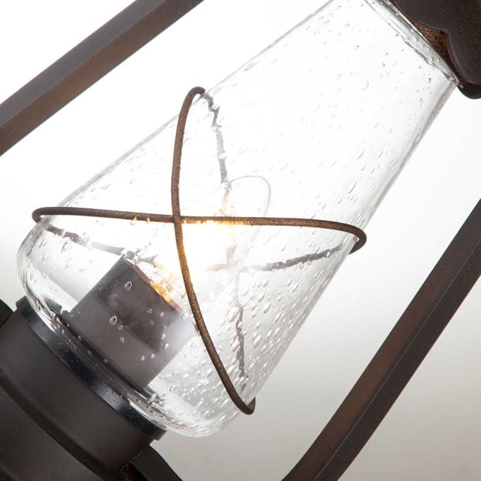 Elstead Lighting Miners 1 Light Pedestal Lantern - Old Bronze