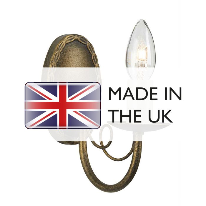 Elstead Lighting Minster 1 Light Wall Light - Black/ Gold Patina
