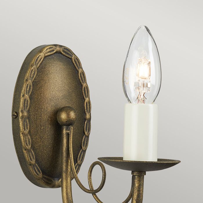 Elstead Lighting Minster 1 Light Wall Light - Black/ Gold Patina