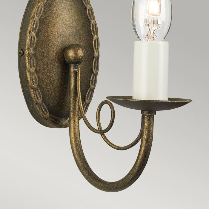 Elstead Lighting Minster 1 Light Wall Light - Black/ Gold Patina