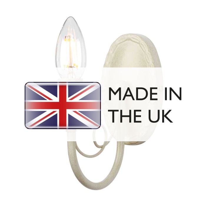 Elstead Lighting Minster 1 Light Wall Light - Ivory/ Gold Patina