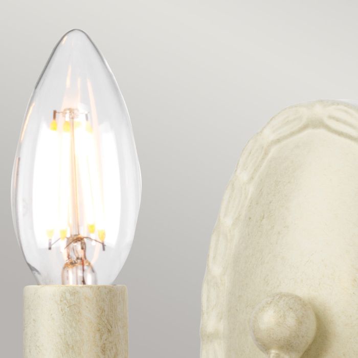 Elstead Lighting Minster 1 Light Wall Light - Ivory/ Gold Patina