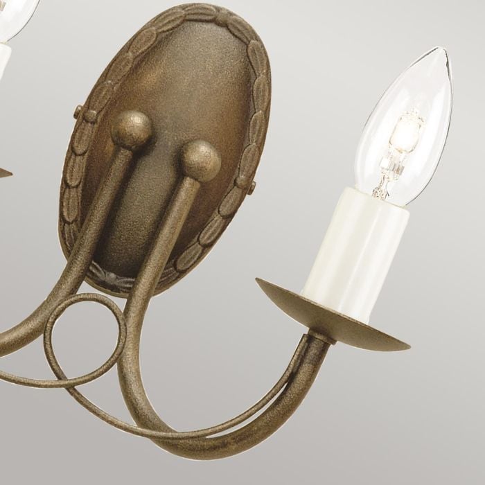 Elstead Lighting Minster 2 Light Wall Light - Black/ Gold Patina