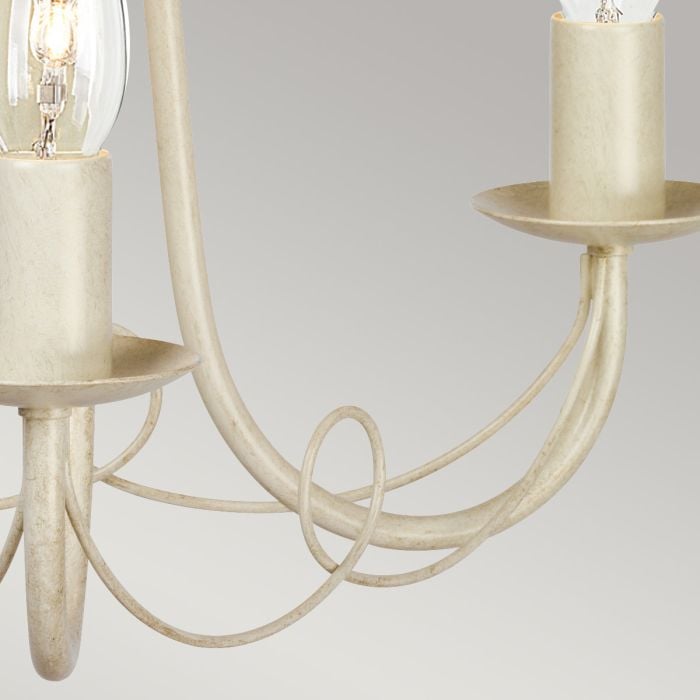 Elstead Lighting Minster 3 Light Chandelier - Ivory/ Gold Patina