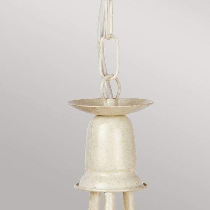 Elstead Lighting Minster 3 Light Chandelier - Ivory/ Gold Patina