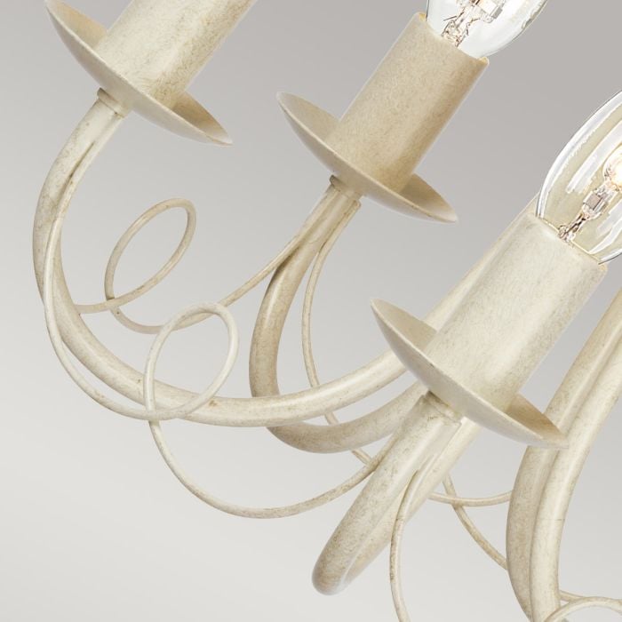 Elstead Lighting Minster 5 Light Chandelier - Ivory/ Gold Patina