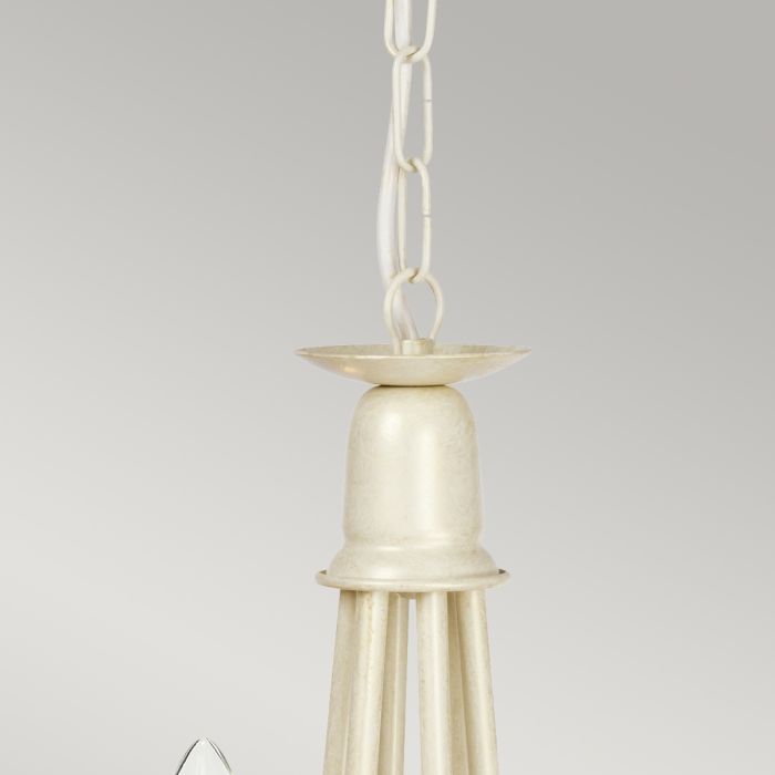 Elstead Lighting Minster 6 Light Chandelier - Ivory/ Gold Patina