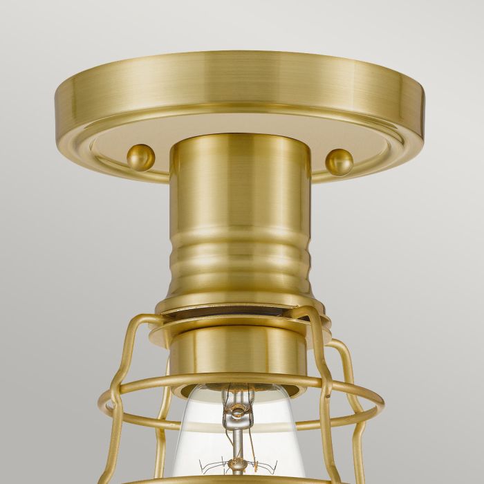 Elstead Lighting Mixon 1 Light Semi-Flush - Brushed Brass