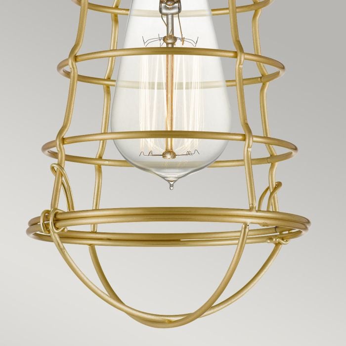 Elstead Lighting Mixon 1 Light Semi-Flush - Brushed Brass