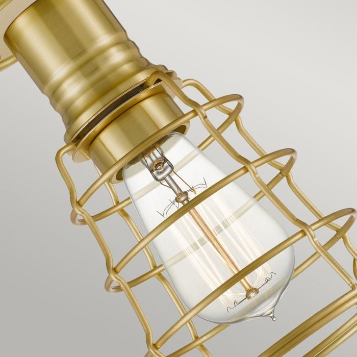 Elstead Lighting Mixon 1 Light Semi-Flush - Brushed Brass