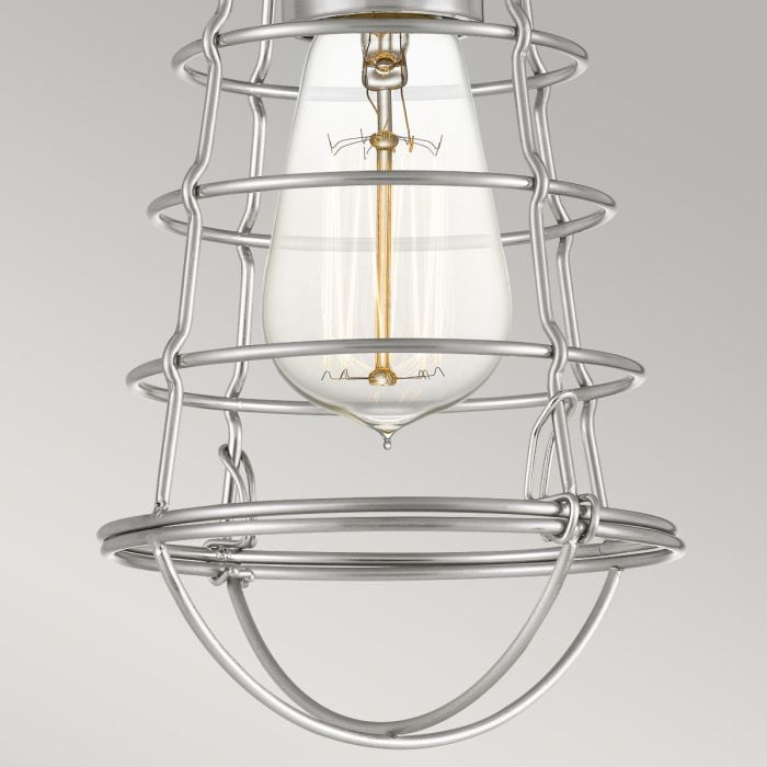 Elstead Lighting Mixon 1 Light Semi-Flush - Brushed Nickel