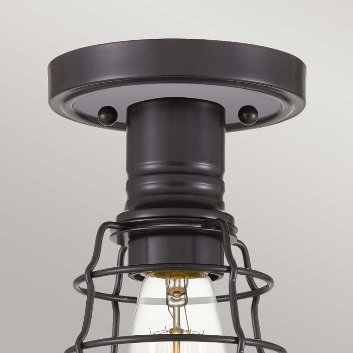 Elstead Lighting Mixon 1 Light Semi-Flush - Palladian Bronze