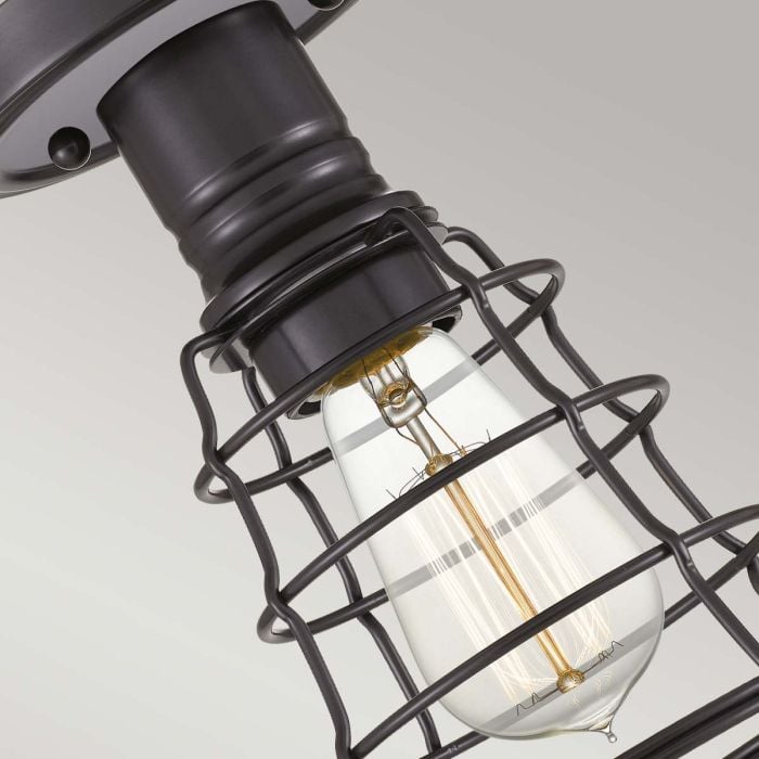 Elstead Lighting Mixon 1 Light Semi-Flush - Palladian Bronze