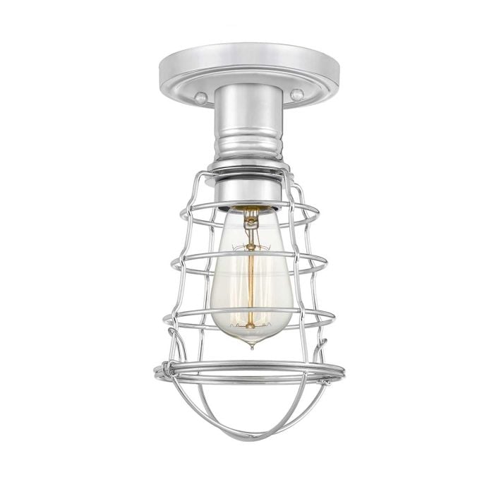 elstead lighting Mixon 1 Light Semi-Flush - Polished Chrome