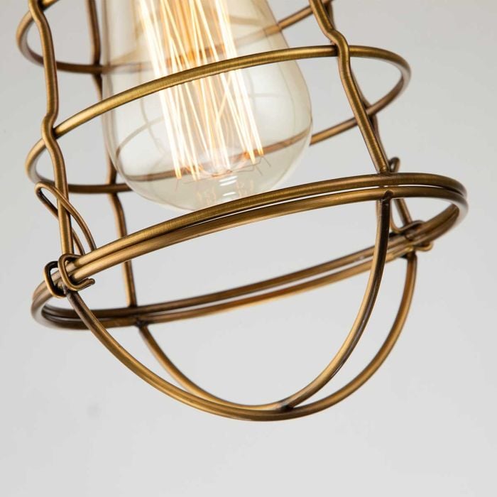 Elstead Lighting Mixon 1 Light Semi-Flush - Weathered Brass