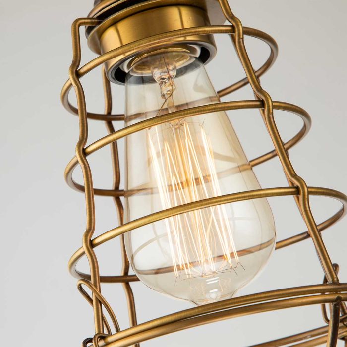 Elstead Lighting Mixon 1 Light Semi-Flush - Weathered Brass