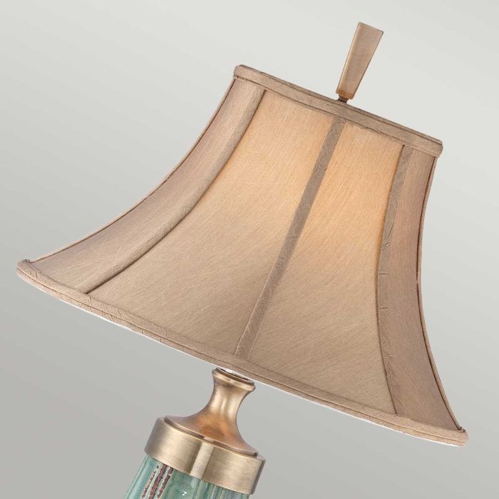 Elstead Lighting Monteverde 1 Light Table Lamp - Green/Aged Brass