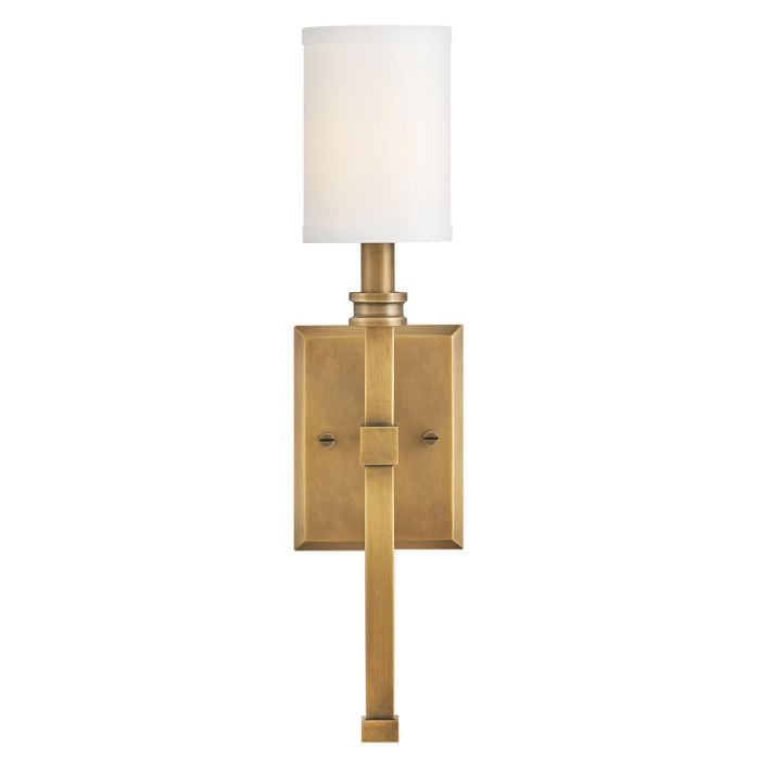Elstead Lighting Moore 1 Lt Wall Light - Heritage Brass With Ivory Linen Shade