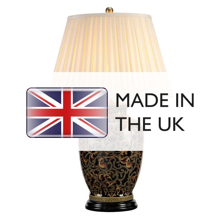Elstead Lighting Morris 1 Light Large Table Lamp - Gold And Black