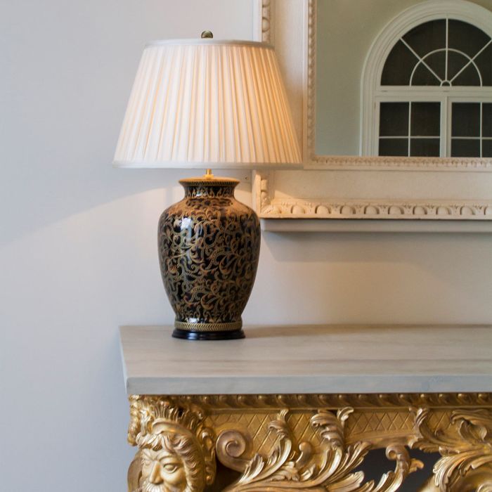 Elstead Lighting Morris 1 Light Large Table Lamp - Gold And Black